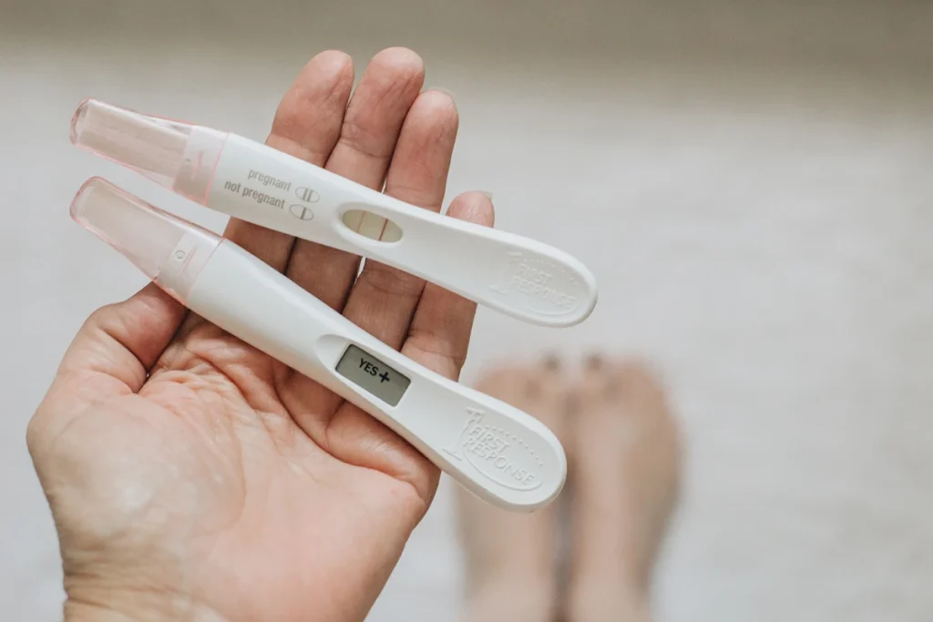 There are 2 types of pregnancy tests: Blood tests & Urine tests.