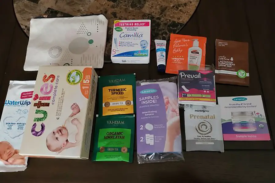 Walmart Baby register box has many products for child