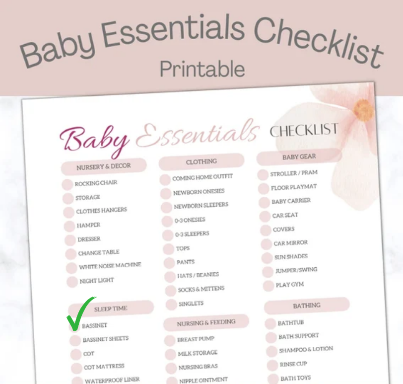 The bassinet is one of baby essentials checklist