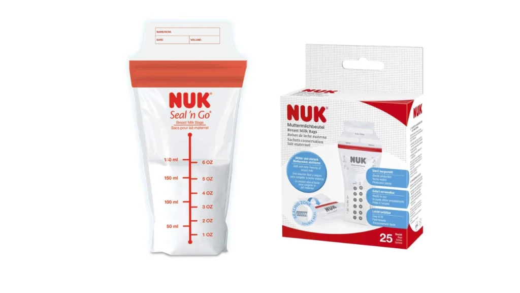 Best leak-proof: NUK breast milk storage bag