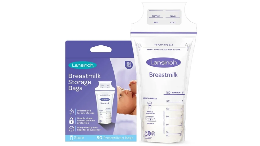 Best to attach to pump Lansinoh breast milk storage bag