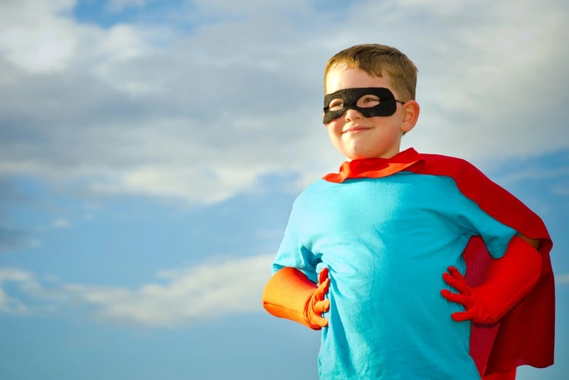 Every boy wants to become a superhero