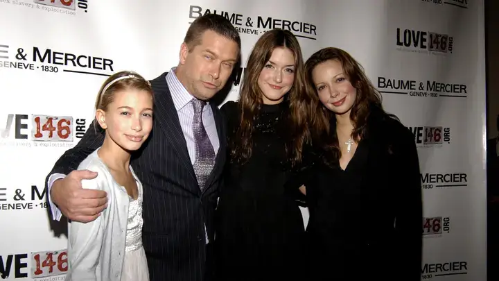 Hailey Bieber pictured with her family in 2008