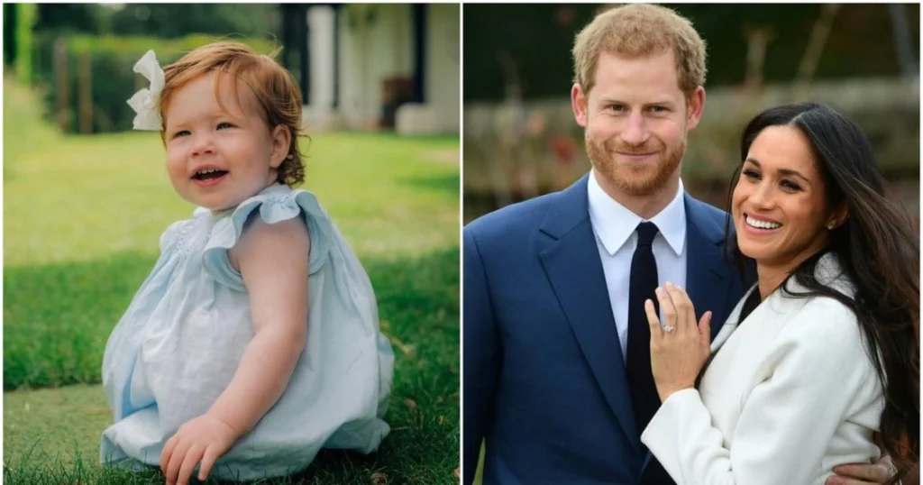 Princess Lilibet _Lili_ Diana Mountbatten-Windsor and her parents