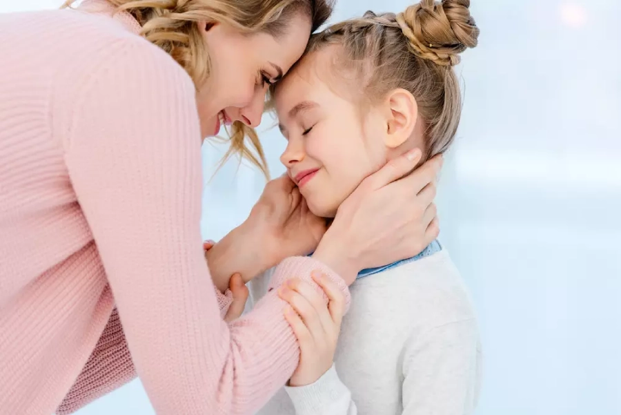 A gentle hug or caress can make the child feel more secure