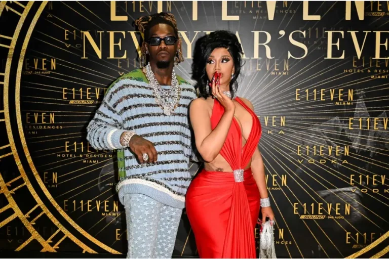 Cardi B and Offset celebrate New Year's Eve 2023 at E11EVEN on December 31, 2022 in Miami.