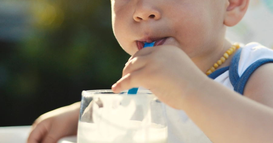 Some babies will take longer to learn to use a straw