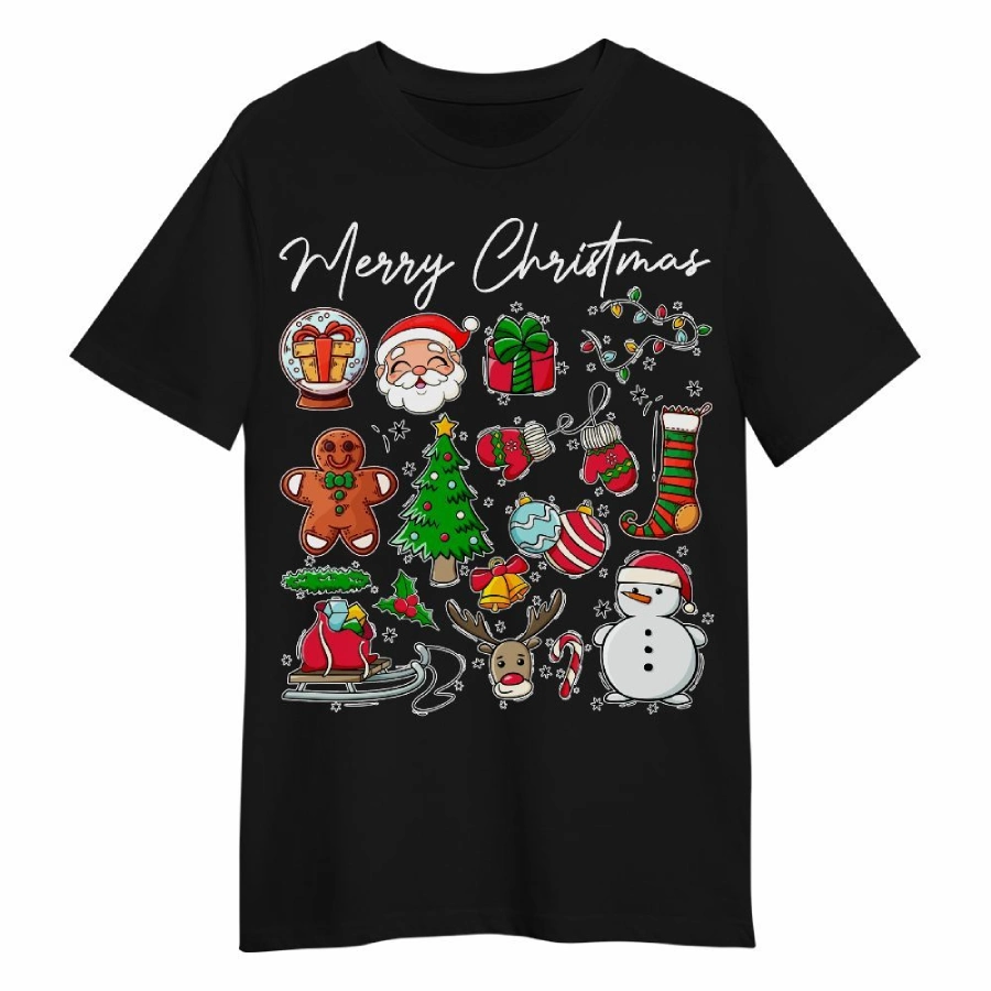 Amarebox Retro Christmas Doodle Shirt