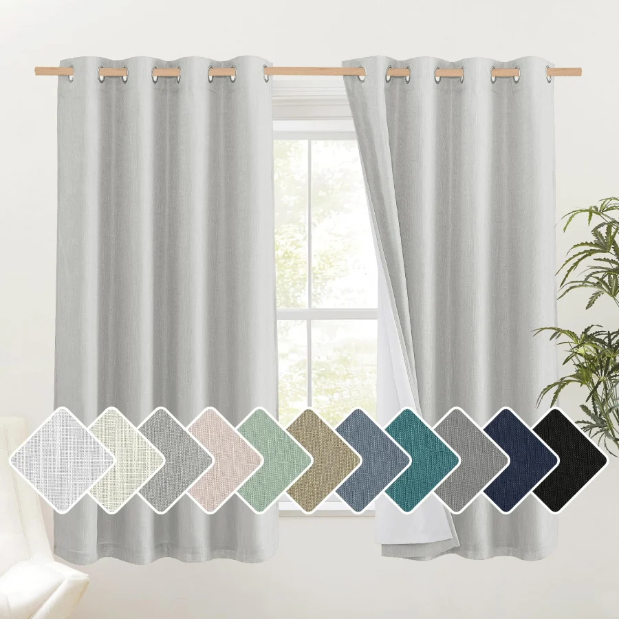 NICETOWN Grey Full Shade Curtain