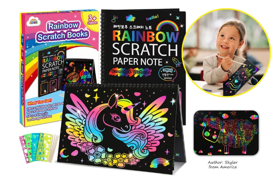 ZMLM Colorful Scratch Art Paper