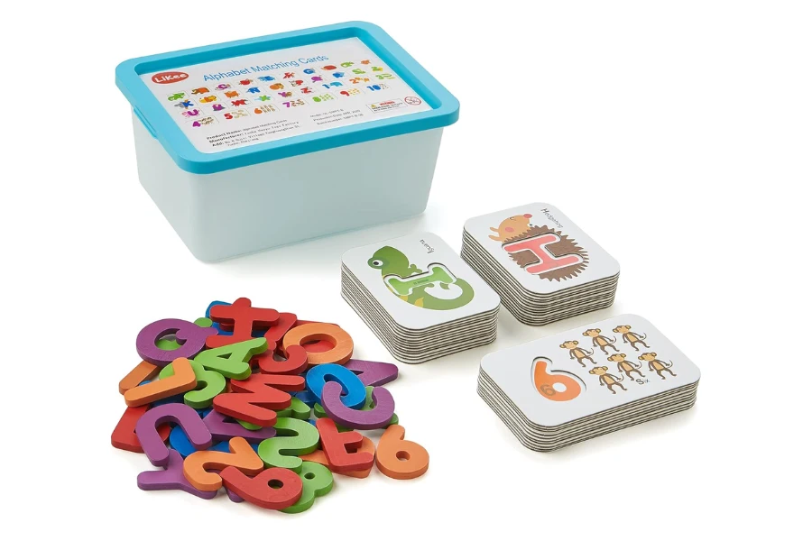 LiKee Alphabet Wooden Letters & Flash Cards