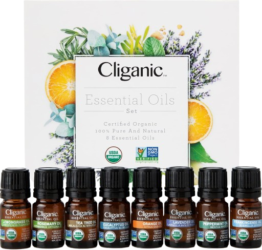 Cliganic Organic Aromatherapy Essential Oils Gift Set