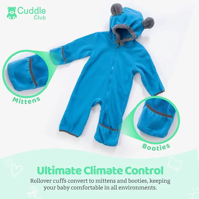 Cuddle Club Fleece Baby Hooded Romper