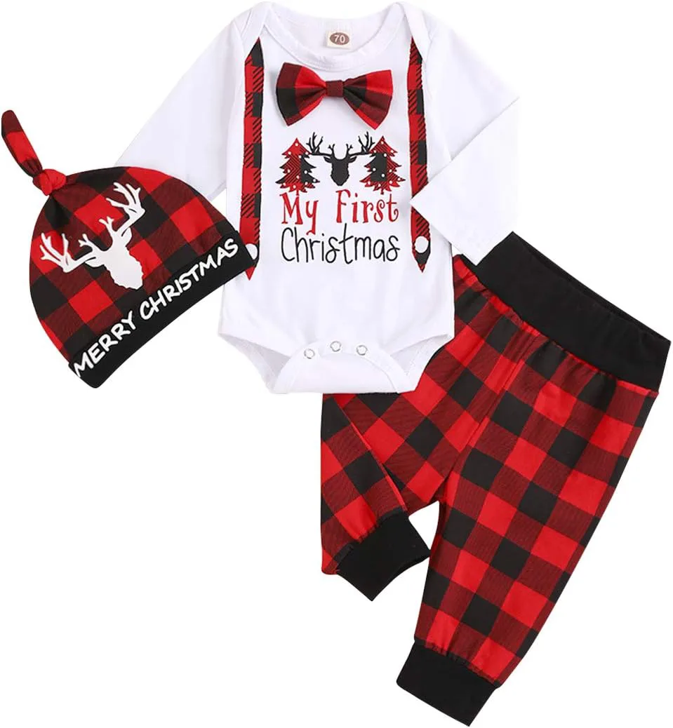 My First Christmas Clothing Sets For Baby Boy