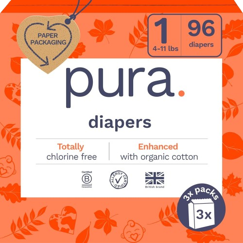 Pura Size 1 Eco-Friendly Diapers