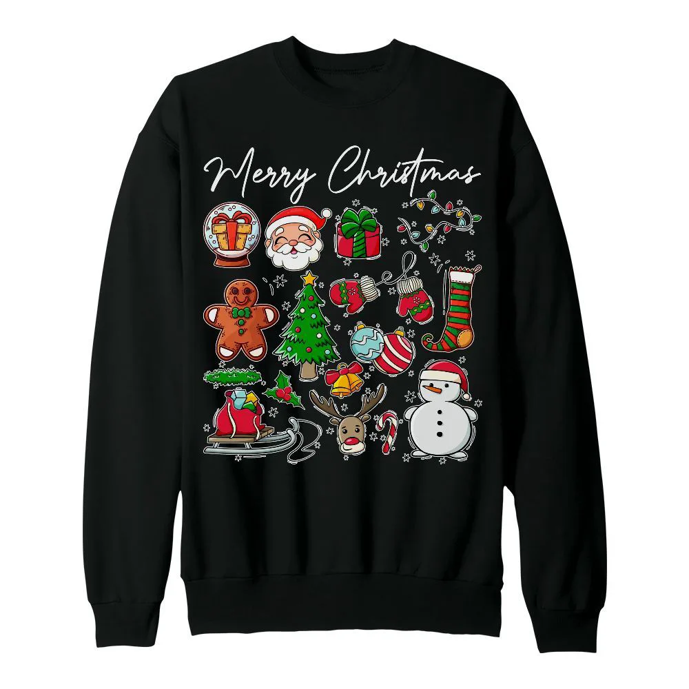 Retro Cute X-mas Doodle Sweatshirt