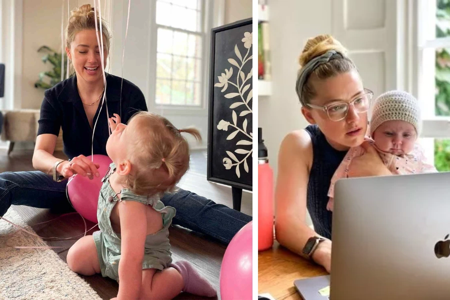  Amber Heard was excited to be first-time mother in a Instagram post