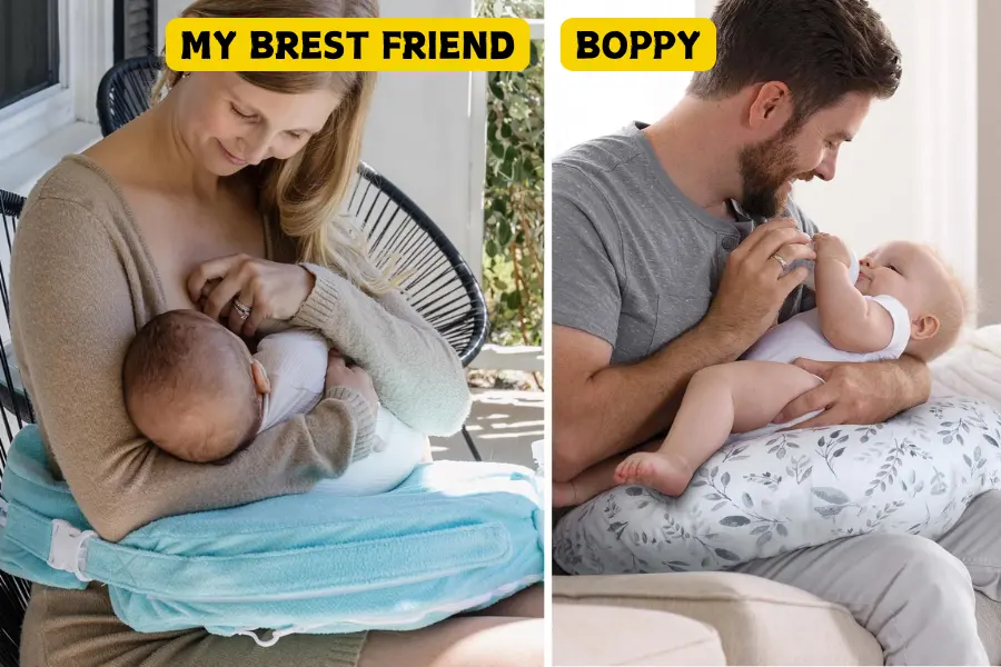 Boppy & By Brest Friend nursing pillows are the favorite choices of many parents