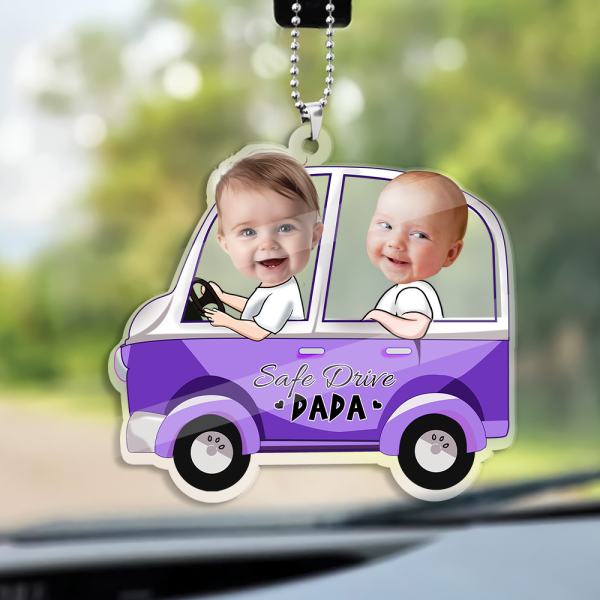 Custom Baby Photo Car Ornament – A Heartfelt Gift for Dads