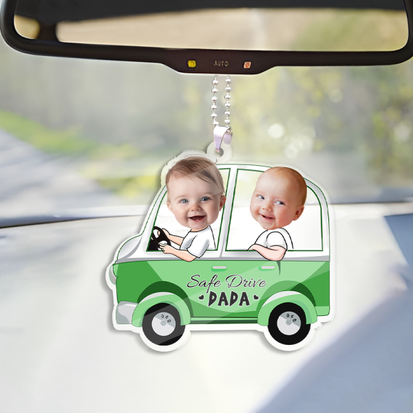 Custom Baby Photo Car Ornament – A Heartfelt Gift for Dads