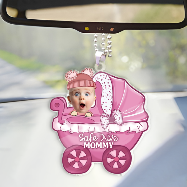 Personalized Acrylic Family Photo Car Ornament – A Unique Keepsake for Loved Ones