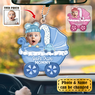 Personalized Acrylic Family Photo Car Ornament – A Unique Keepsake for Loved Ones